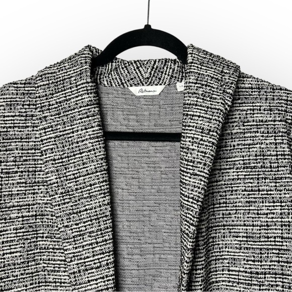 Reitmans Black & White Long Open Sweater L - Picture 3 of 7